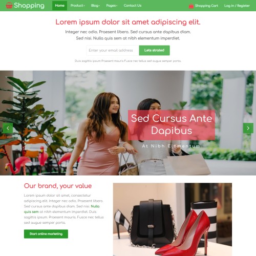 eCommerce html template home