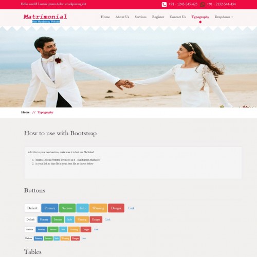 Matrimonial Website Template Free Download TemplateOnWeb