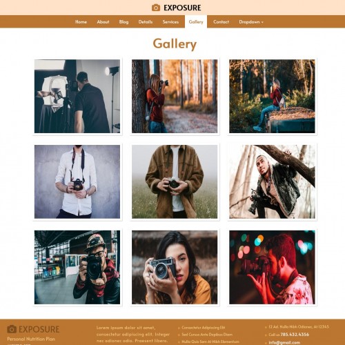 Web template photo gallery page