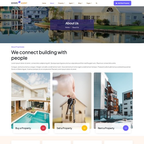 Bootstrap real estate about us page