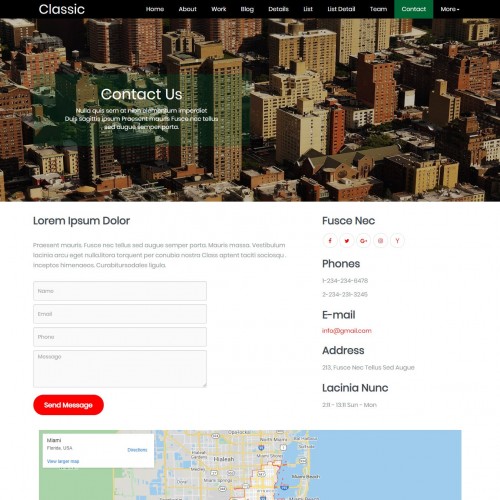 Real estate web contact page