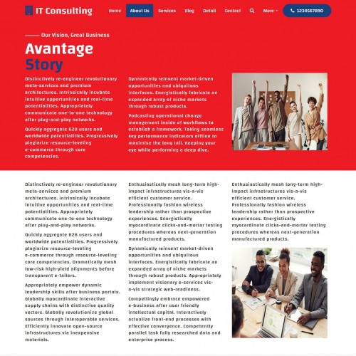 IT company template about us page html