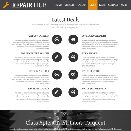 Business deals bootstrap page