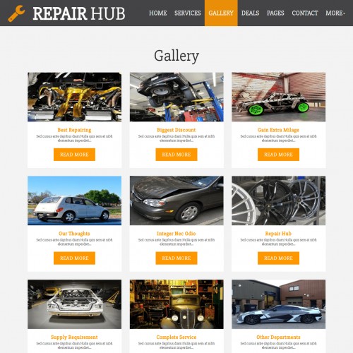 Repair shop work gallery html