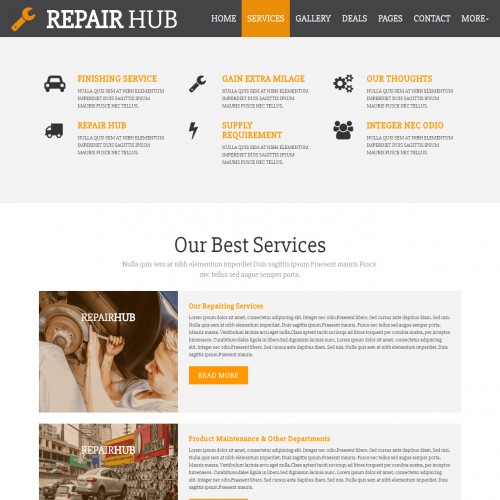 Responsive repair services html