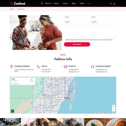 Cookbook Website Template - TemplateOnWeb