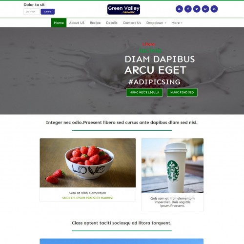 Cookbook website template html home page