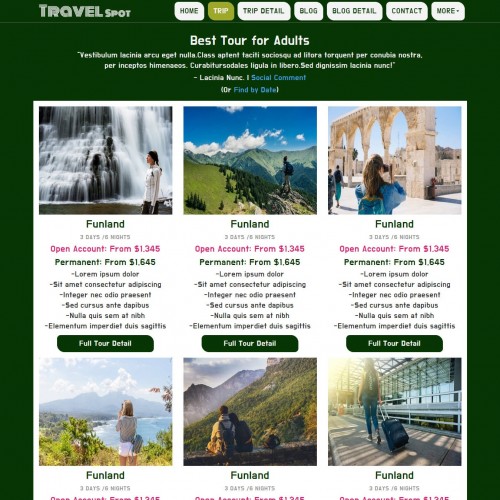 Travel Guide Website Templates TemplateOnWeb