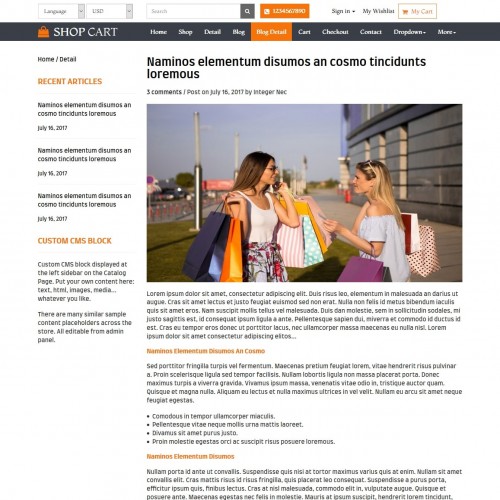 shopping template html css
