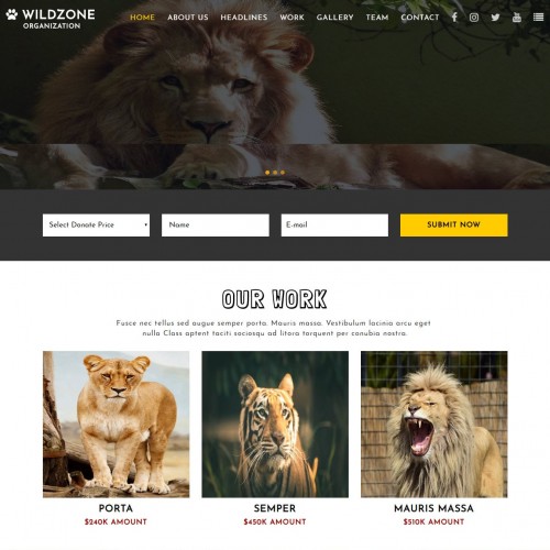 Forest website template home page