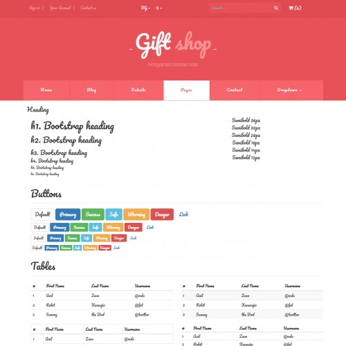 Free Gift Shop Website Templates