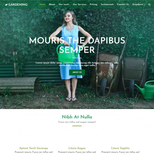 Gardening website template home page html