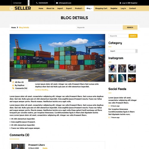 Export Company Website Template Free Download