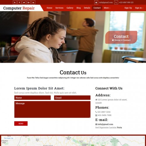 Contact us html web design