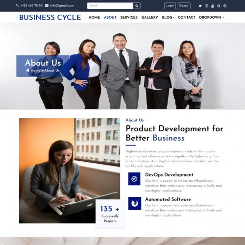 Consulting template about us page