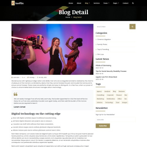Art event entertainment blog details web design