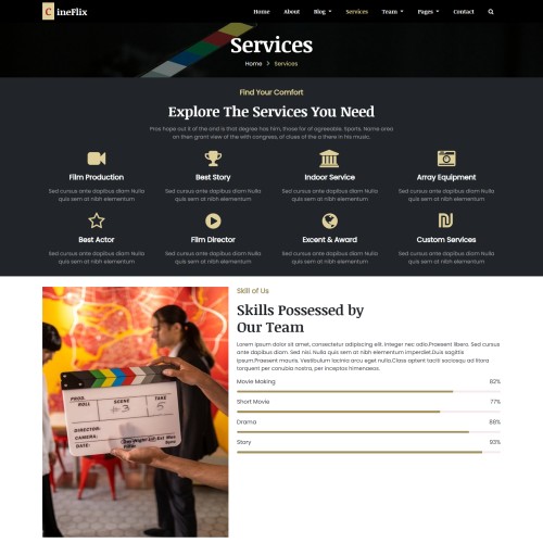 Creative studios and advertising services page html
