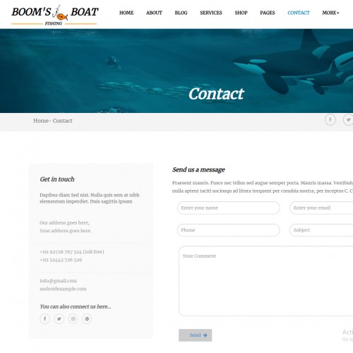 Fishing Contact Page