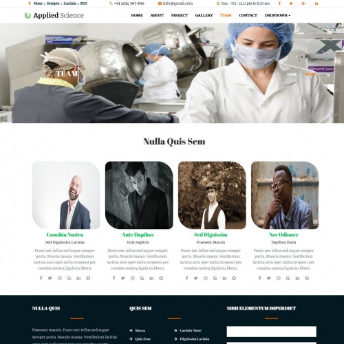 research group web template team page design