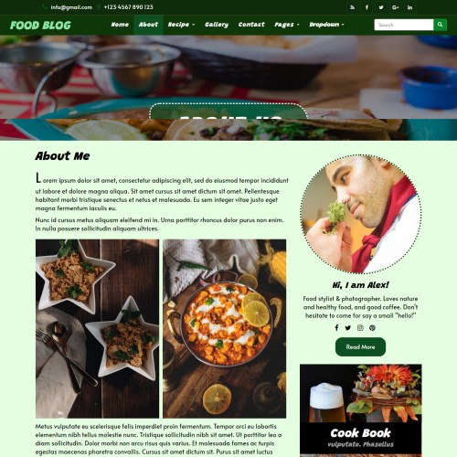 About head cook details html template