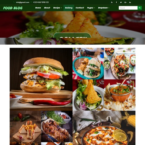 Responsive html for chefs foods gallery