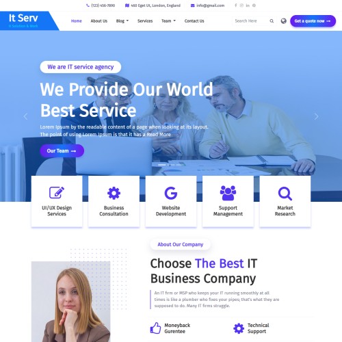 Information technology company html template