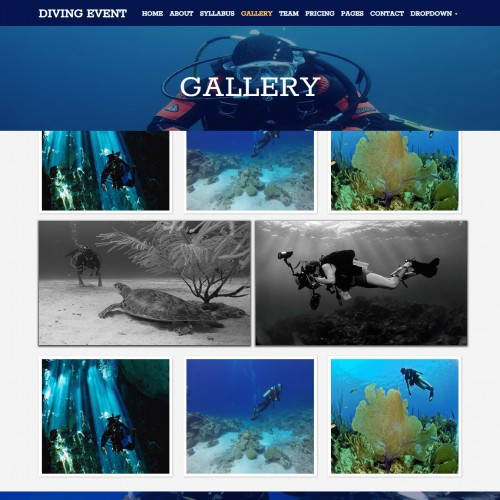 Water Sports Website Template Gallery
