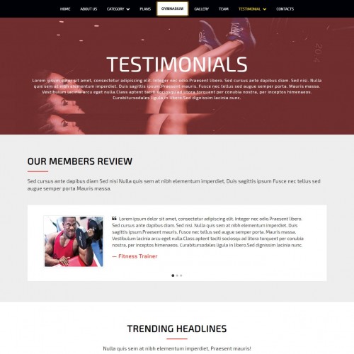 Testimonial Page