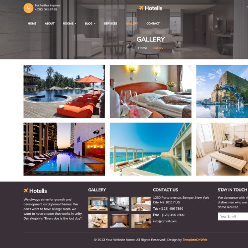 Hotel room type image gallery jquery