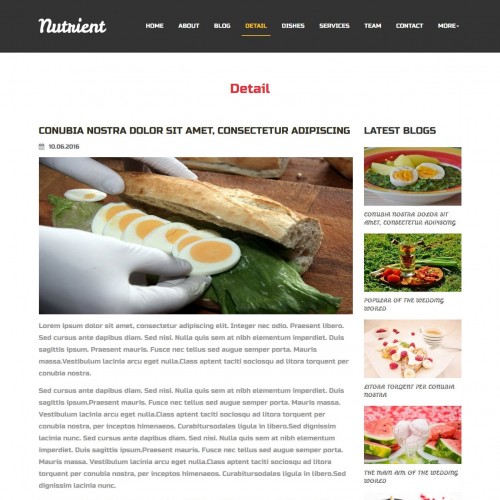 Food Items Dishes Page