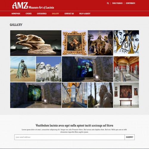 Online Art Gallery Website Template Free Download TemplateOnWeb