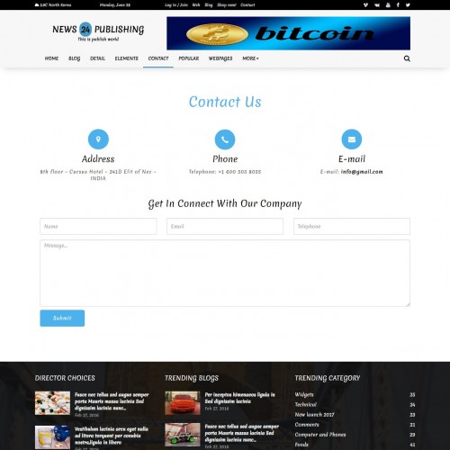 News Anchor Contact Page