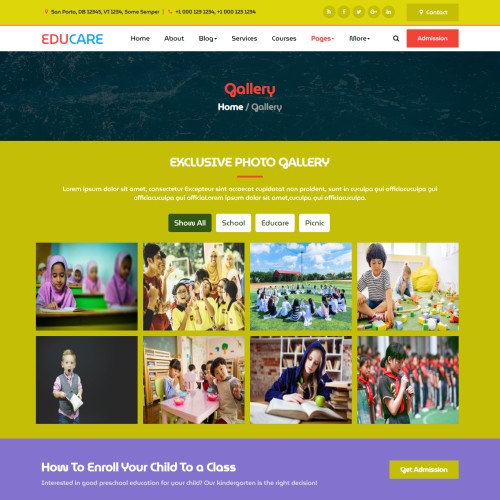 Course gallery page responsive html