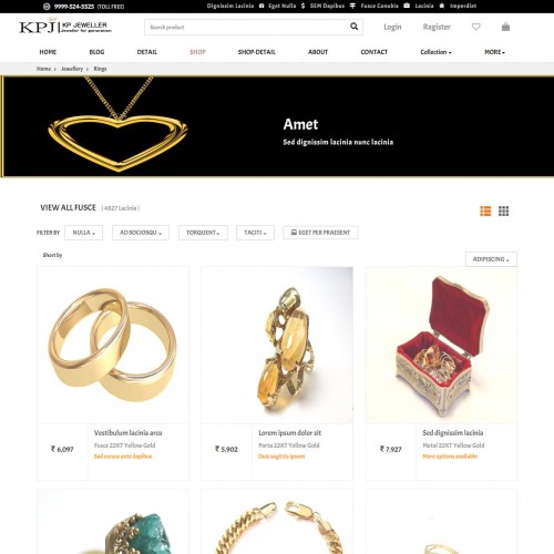 Diamond Jewelry Shop Page