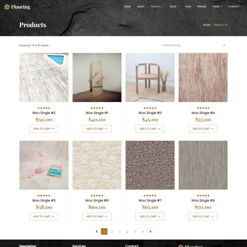 Flooring tiles products showcase online