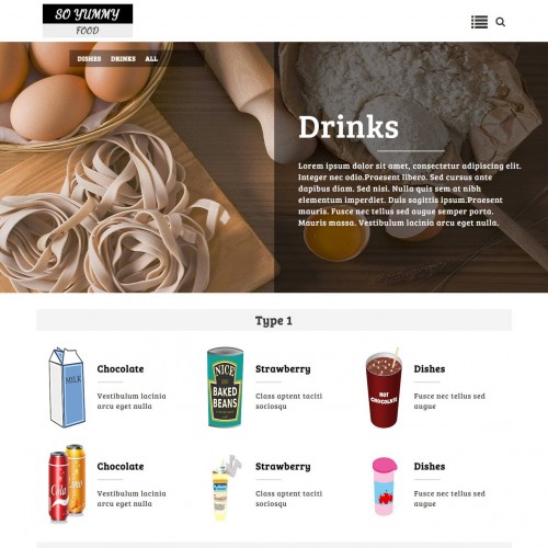 Lunch Products Bootstrap Page