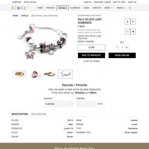 jewelry shop website templates free download Details Page