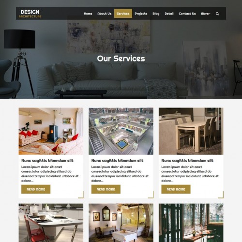 Architecture business template services page