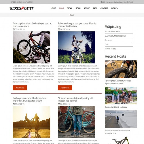 Bicycle blogs page