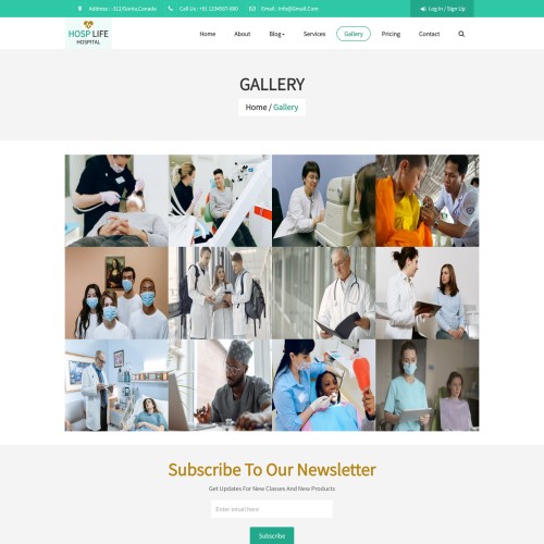 Medical tests and examinations gallery responsive html