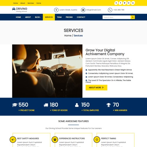 Motor driving agency services bootstrap