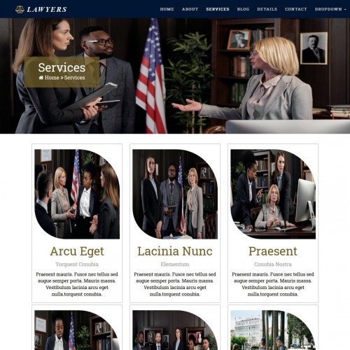 Responsive law firm template services