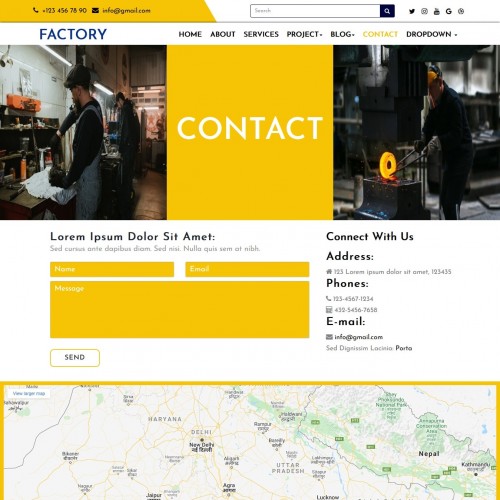 Factory template contact detail