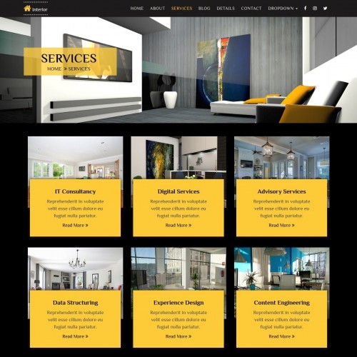 Interior design services web template