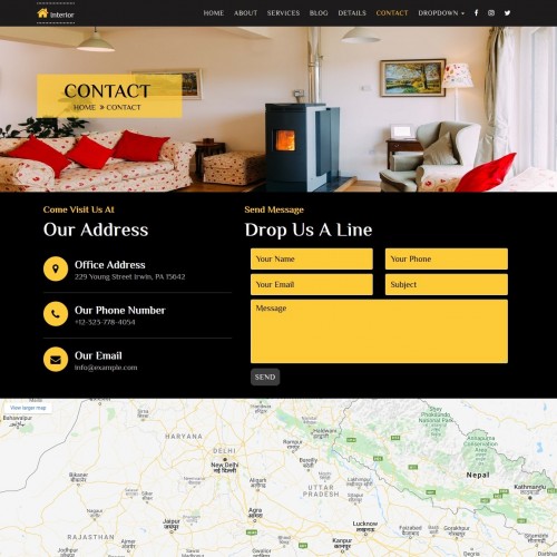 Responsive Interior Website Design Template - TemplateOnWeb
