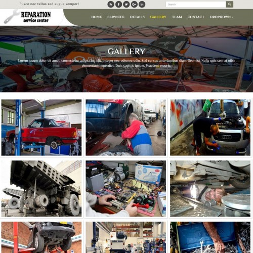 Auto spare parts template gallery html