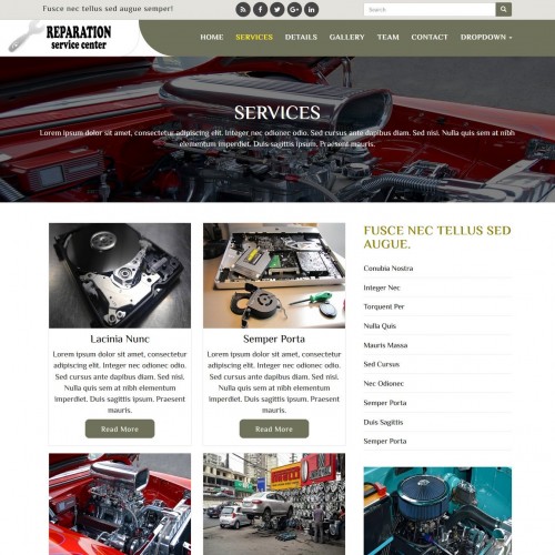 Automotive Repair Website Template Automotive Repair Website Template