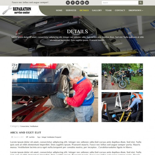 Automotive Repair Website Template Automotive Repair Website Template