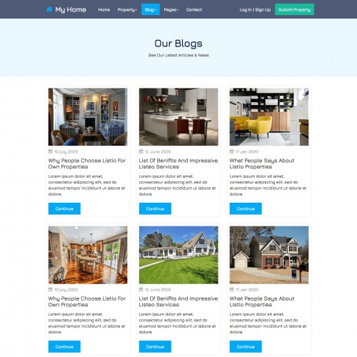 Real estate blogs bootstrap