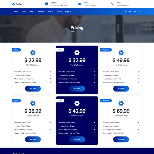 Responsive Mobile Pricing Page
